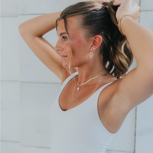 Gold Vermeil Necklace Layered Set with Pearl Pendant - Picture 2 of 2